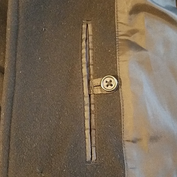 Banana Republic Black Peacoat XL - Picture 5 of 8